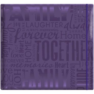 MBI ALBUM RELIE BRILLANT 12X12 - FAMILY - MAUVE
