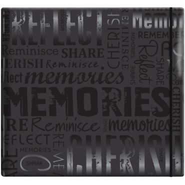 MBI ALBUM RELIE BRILLANT 12X12 - MEMORIES - NOIR