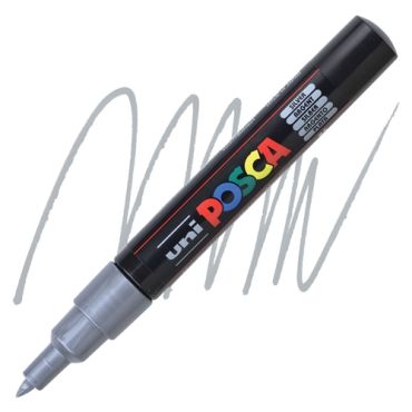 POSCA PC-1M SILVER EXTRA-FINE ACRYLIC PEN