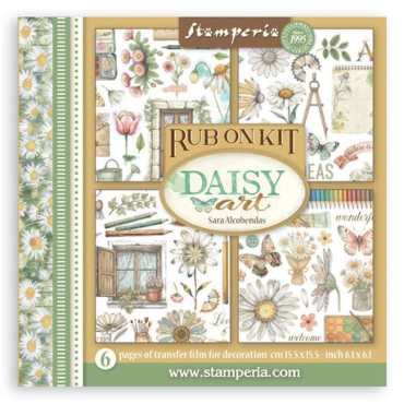 Stamperia Daisy Art - Assortment Rub-On Kit 6/Pkg
