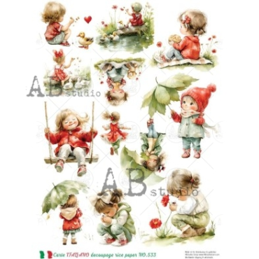 AB STUDIO Rice Paper Carte Italiano NO.533