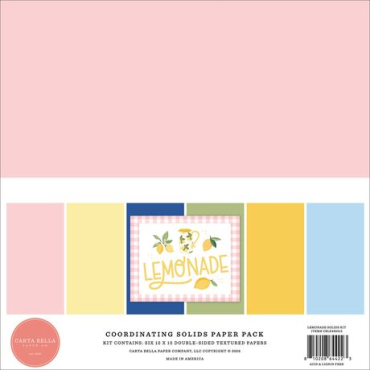 Carta Bella Lemonade - Ensemble de papier Solids 12"X12"