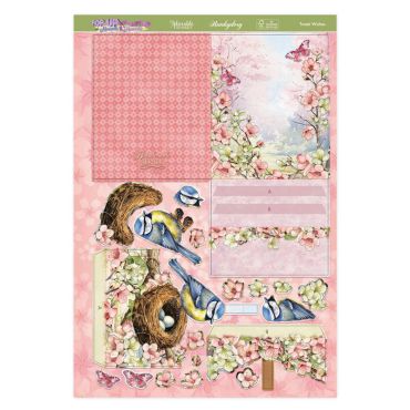 HUNKYDORY CARTE POP-UP STEPPER - TWEET WISHES
