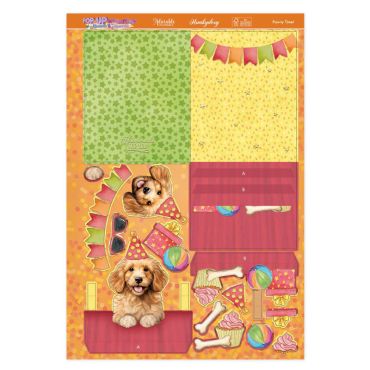 HUNKYDORY CARTE POP-UP STEPPER - PAWTRY TIME!