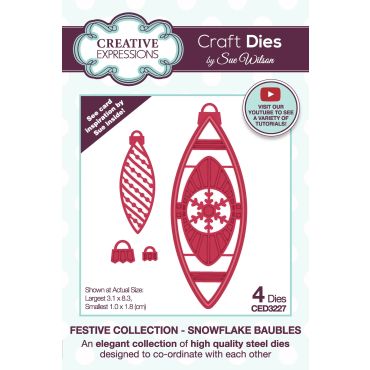 CREATIVE EXPRESSIONS SNOWFLAKE BAUBLES MATRICE DE COUPE