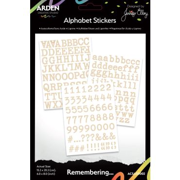 ARDEN CREATIVE REMEMBERING... AUTOCOLLANTS ALPHABET