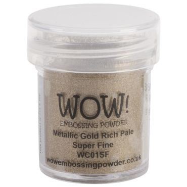 WOW! POUDRE A EMBOSSER SUPER FINE 15ML - GOLD RICH PALE