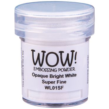 WOW! POUDRE A EMBOSSER OPAQUE BRIGHT WHITE SUPER FINE (O)