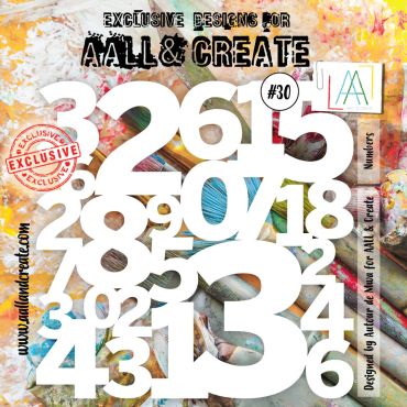 AALL & CREATE NUMBERS 30 STENCIL 6X6