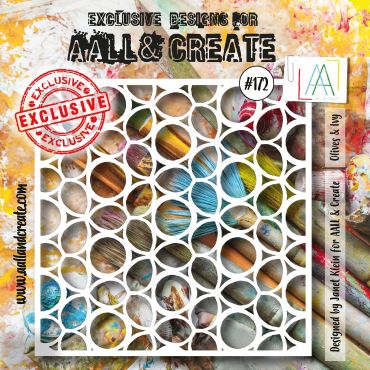 AALL & CREATE 6X6 OLIVES & IVY STENCIL