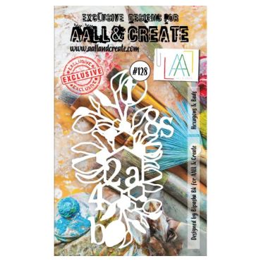 AALL & CREATE HEXAGONS & BUDS STENCIL 128