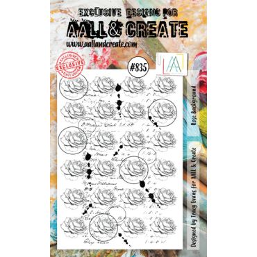 AALL & CREATE ROSE BACKGROUND 835 ETAMPE 4X6
