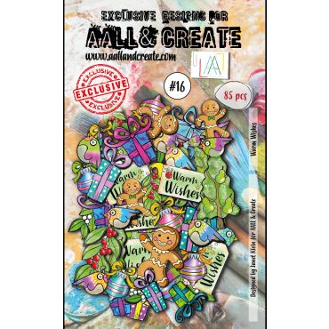 AALL & CREATE EPHEMERA DIE-CUTS #16 WARM WISHES