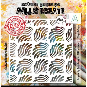AALL & CREATE STENCIL #176 BLOOPY GALOOPY 6X6