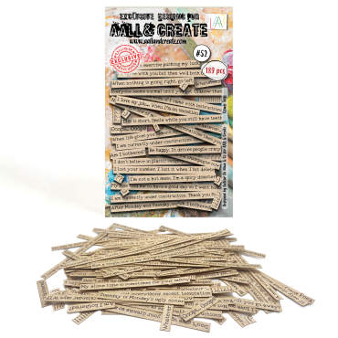 AALL & CREATE  Ephemera Die-Cuts - Comic Tags #52