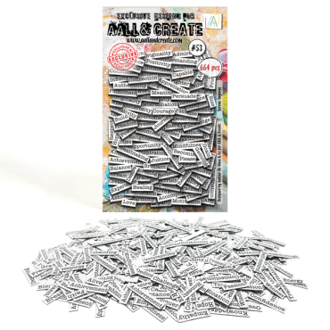 Aall & Create #53 - Ephemera Die-Cuts - Serene Sayings