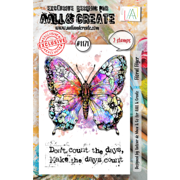 AALL & CREATE #1171 - SET D'ETAMPES A7 - FLORAL FLYER