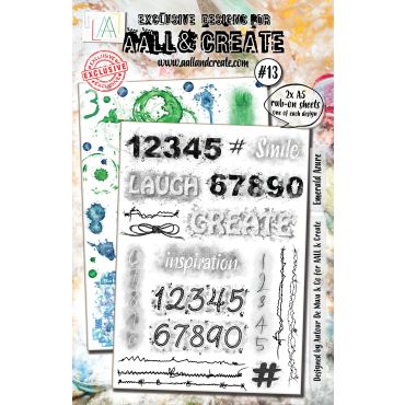 Aall & Create #13 - Rub-Ons - Emerald Azure