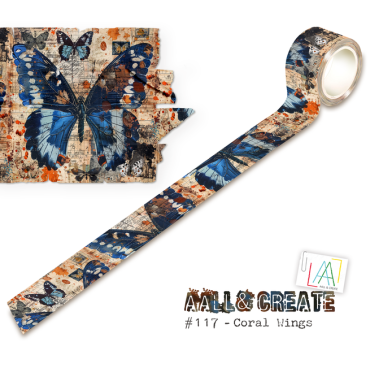 Aall & Create #117 - Washi Tape - Coral Wings