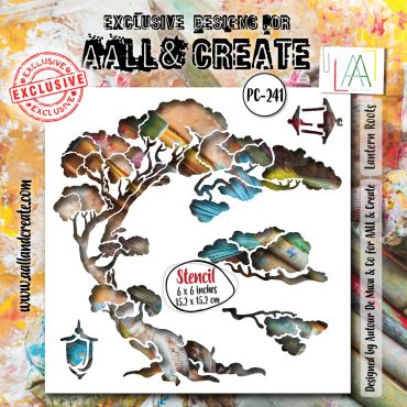 AALL AND CREATE #241 - 6X6 STENCIL - LANTERN ROOTS