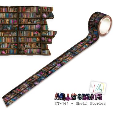 Aall and Create Washi Tape 25mm x 10m - Shelf Stories (Layer-It-Up)