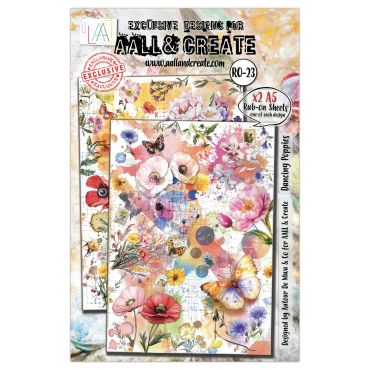 AALL and Create - A5 Rub-Ons - Dancing Poppies #23