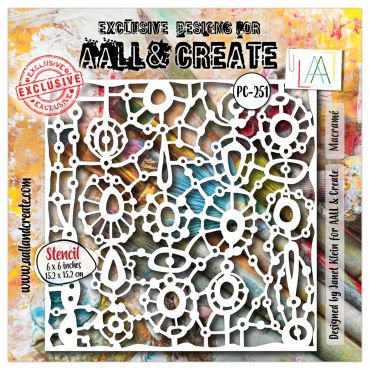 AALL AND CREATE STENCIL 6 X 6 #251 - MACRAME