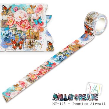 AALL and Create -Washi Tape 25mm x 10m - Peonies Airmail (Layer-It