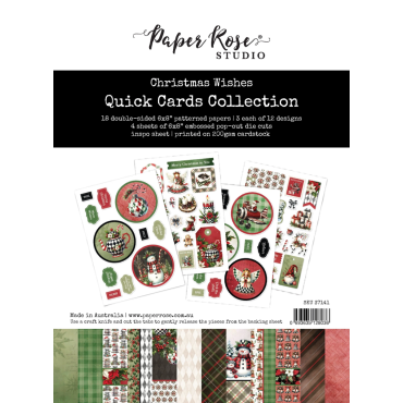 Paper Rose Christmas Wishes Ensemble de cartes rapides 6x8" - 37141
