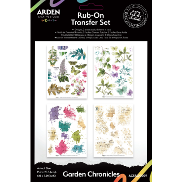 Arden Creative Studio Garden Chronicles Ensemble de Rub-On Transfe 6 x 8