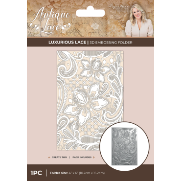 Crafter's Companion Sara Signature Antique Lace - Plioir à Gaufrage 3D Lace Panel 6