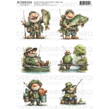 Ronron Designs Papier de Riz: Pêcheurs 2