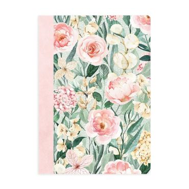 P13 JOURNAL D'ART FLEURI A5 - 10 FEUILLES BLANCHES