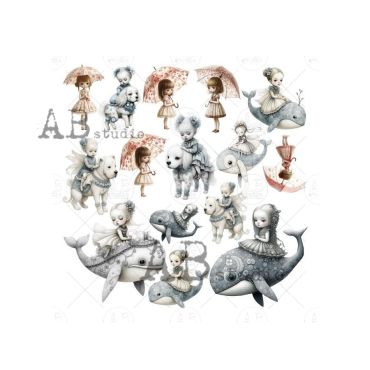 AB STUDIO DECOUPES EPHEMERES ID-232 WHIMSICAL FAIRIES