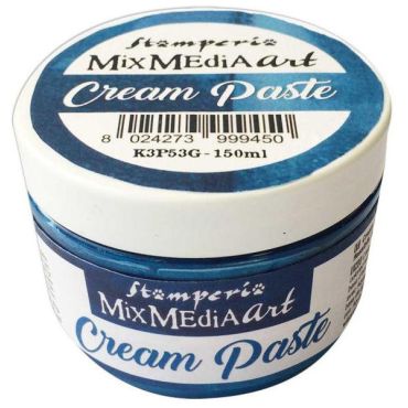 STAMPERIA MIXMEDIA ART  BLUE METALLIC CREAM PASTE