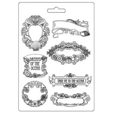 STAMPERIA SONG OF THE SEA LABELS SOFT MAXI MOULD A5
