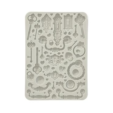 STAMPERIA MOULE EN SILICONE GOLDEN HARMONY KEYS HANDLES AND LOCKS A5