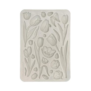 STAMPERIA MOULE EN SILICONE A5 - ART OF TRAVELLING - TULIPS