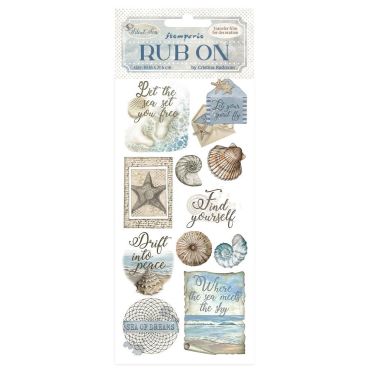 STAMPERIA RUB-ON SILENT SEA SHELLS 4X8.5