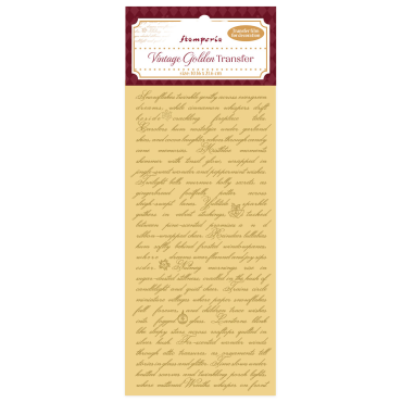 STAMPERIA TRANSFERT DORE VINTAGE 10,16X21,6 CM - WRITING