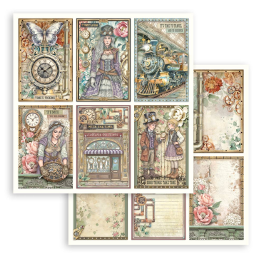 Stamperia Gardens of Time - Feuille Double Face - 6 Cards