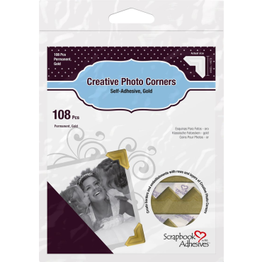 Scrapbook Adhesives Coins de papier adhésifs pour photos, Paquet de 108 - Or