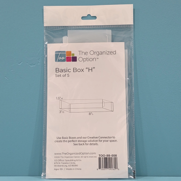 The Organized Option - Basic Box "H" - 3.0"  x 8.0"  x 1.5"  - Lot de 5