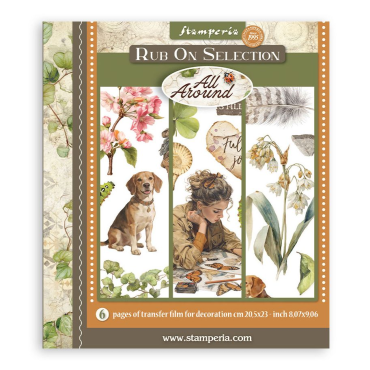Stamperia All Around - Assortiment de Rub-On 8"x9" - 6/paquet