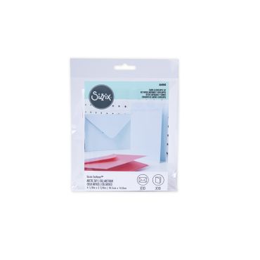 SIZZIX SURFACEZ CARD & ENVELOPE ARCTIC SKY PACK A6 10/PKG