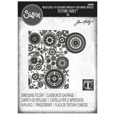 SIZZIX PLIOIR DE GAUFRAGE TEXTURED IMPRESSIONS PAR TIM HOLTZ - VAULT GEARS