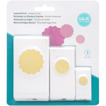 WE R MEMORY KEEPERS LAYERED PUNCH SCALLOPED CIRCLE