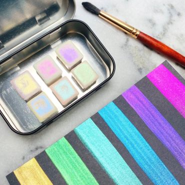 POP PIGMENTS BLANCHES IRIDESCENTES AQUARELLES