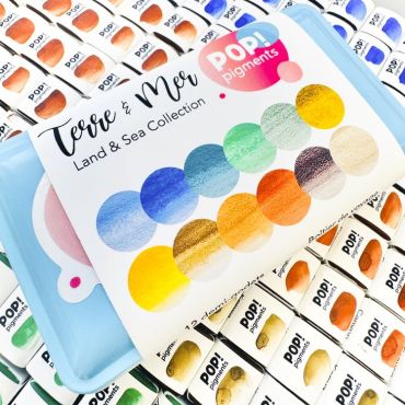 Pop Pigments Watercolor palette Land & Sea
