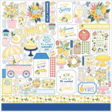 Carta Bella Lemonade - Autocollants en papier cartonné Elements 12" x 12"